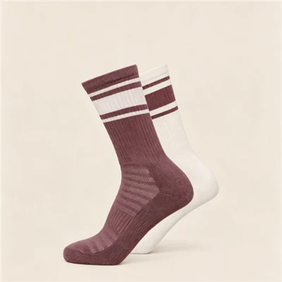 CHOOYOU Unisex Retro Striped Crew Paj Rwb Sock
